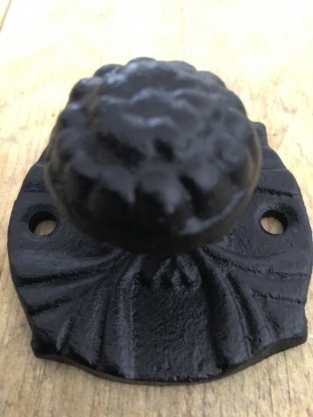 1 door knob - Bommel Cast iron-black